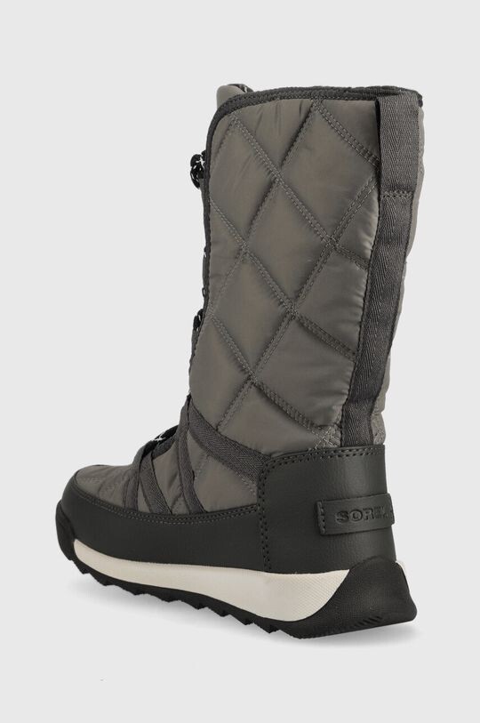 Зимние сапоги женские Sorel Whitney II Plus Tall Lace, серый/черный — фото 3