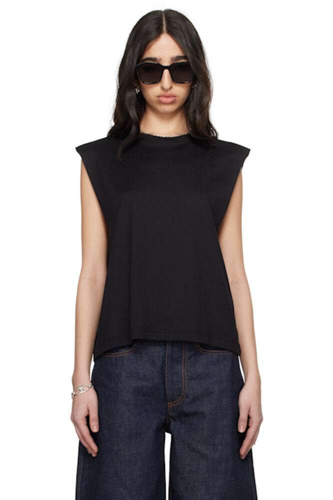 

Черная футболка Nat Tank Jersey Cotton Surfer Meta Campania Collective
