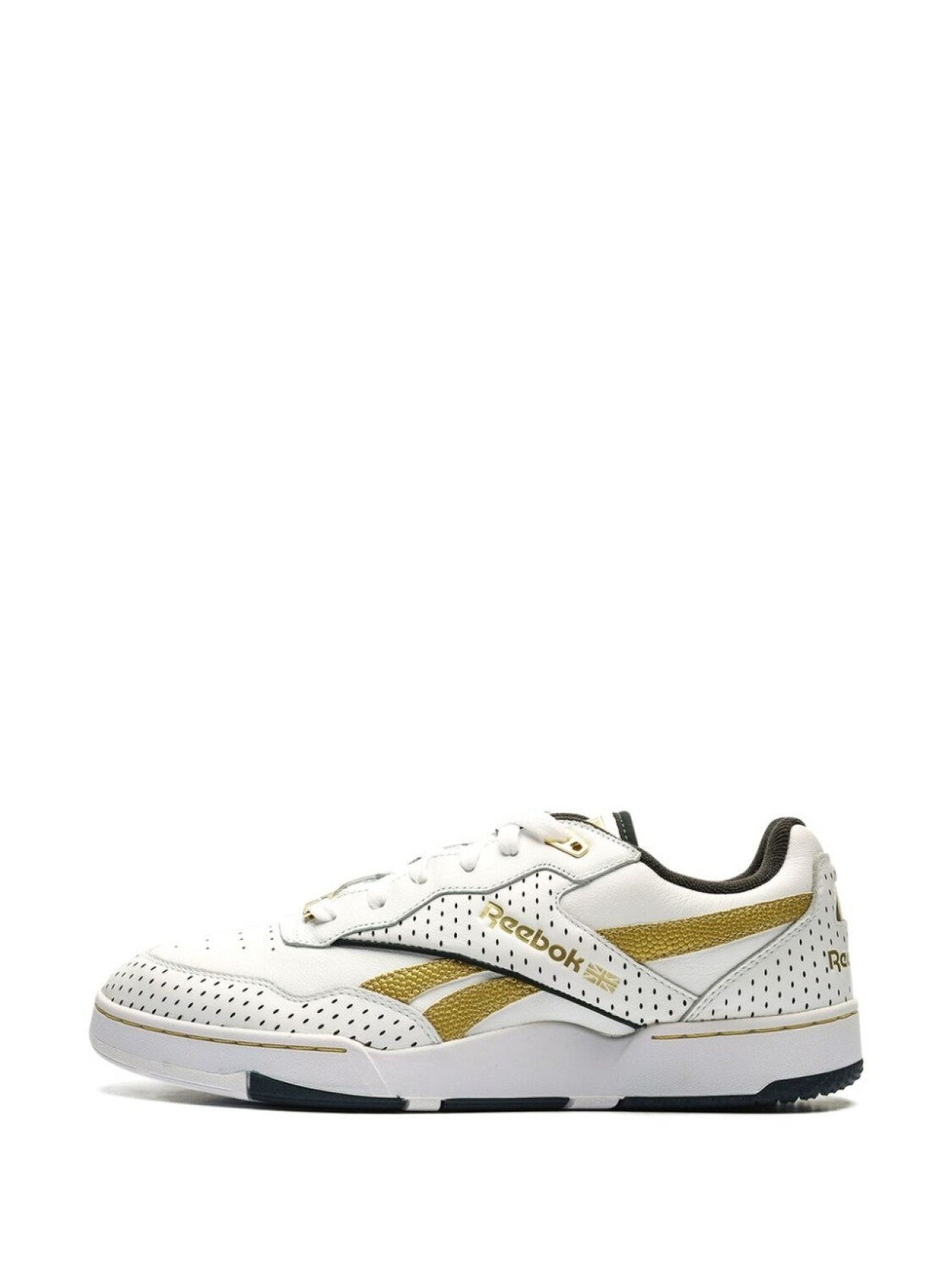 Кроссовки Reebok BB 40000 II "Бело-золотые", белый — фото 4