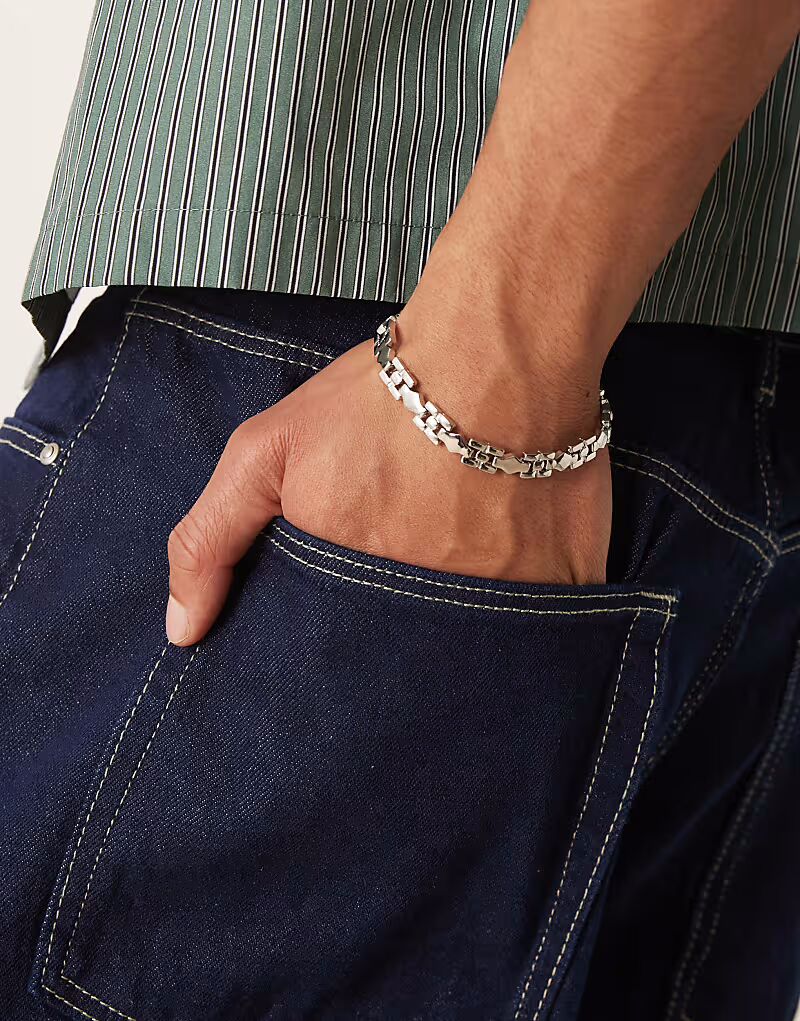 

Браслет-цепочка для часов серебристого цвета Asos Design