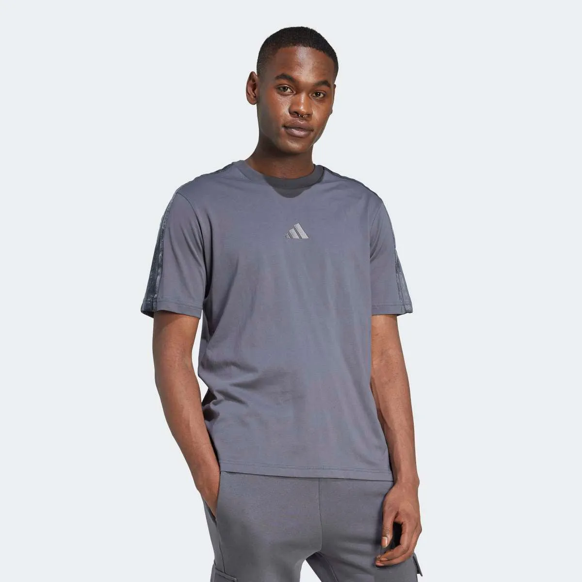 Мужская футболка AOP Colourblock adidas, серый — фото 3