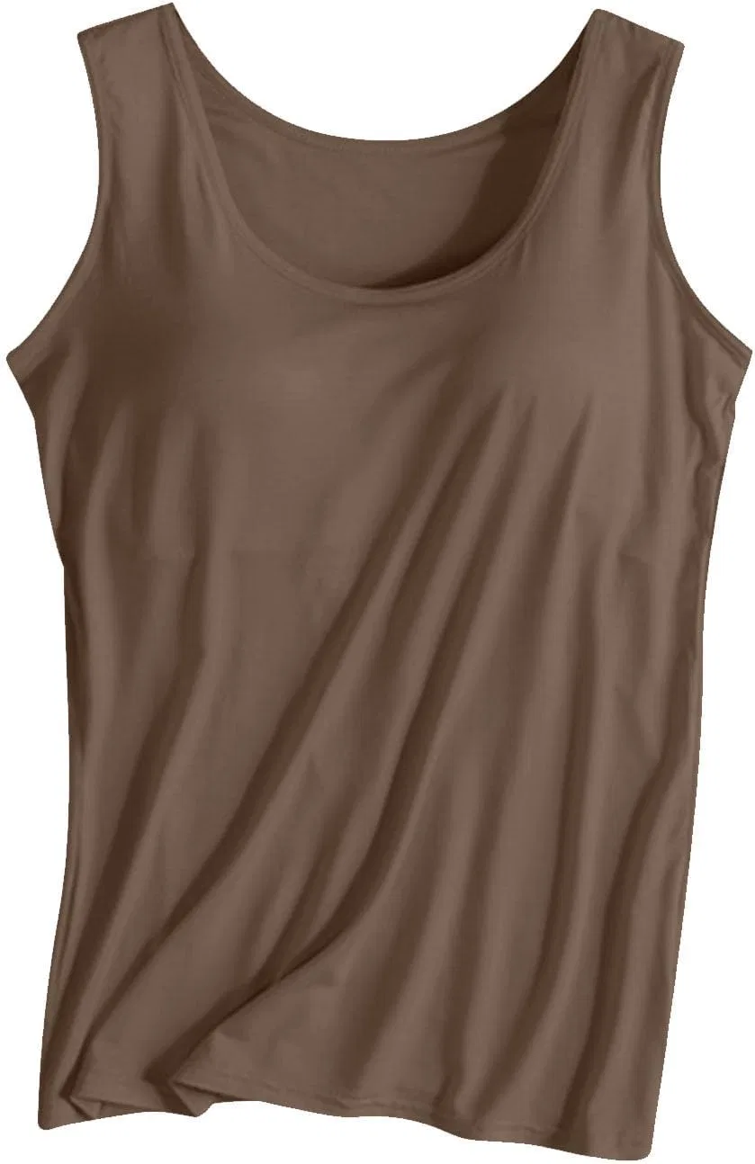 Топ с встроенным бюстгальтером женский Khaki