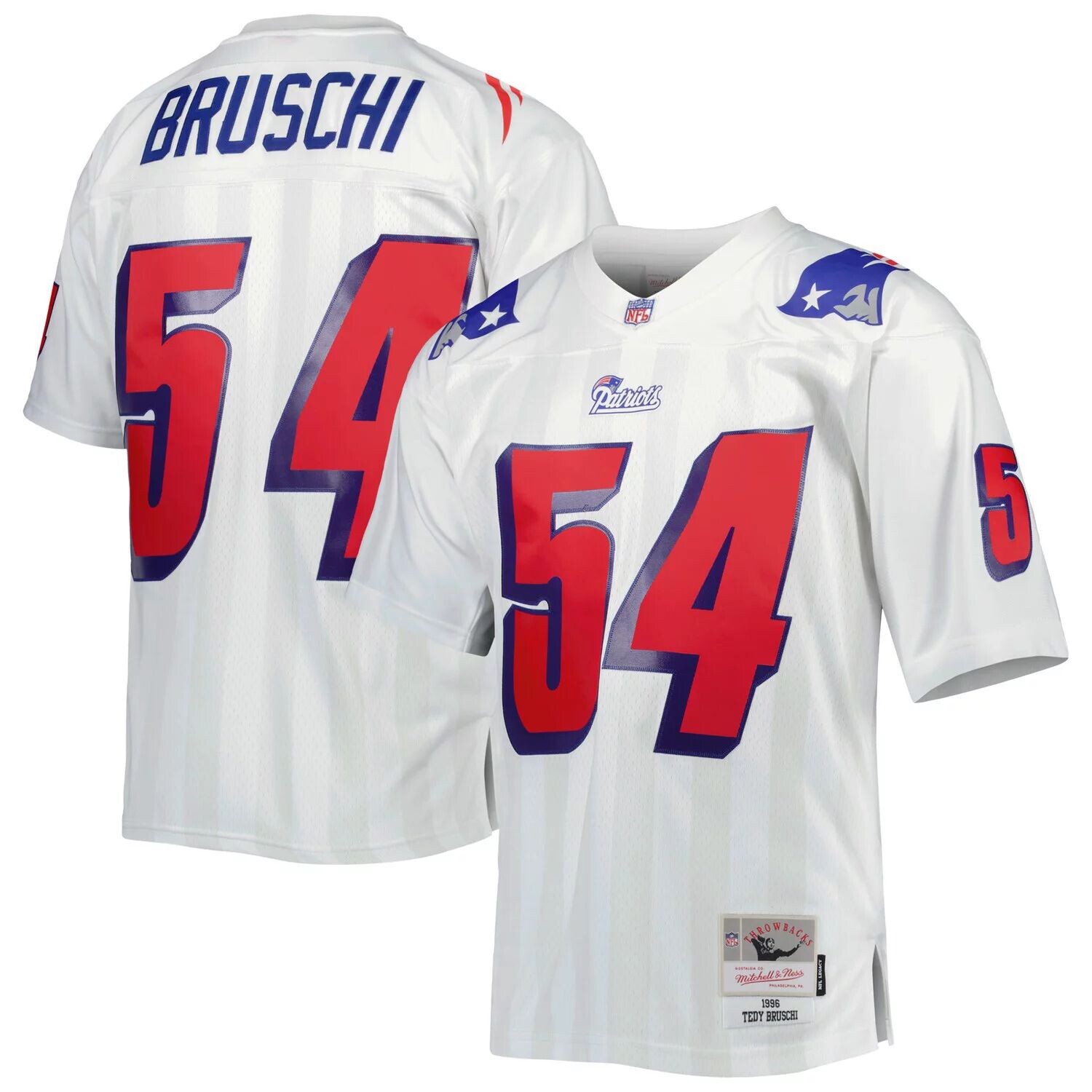 

Мужская белая майка Mitchell & Ness Tedy Bruschi New England Patriots 1996 Legacy Replica, Белый, Мужская белая майка Mitchell & Ness Tedy Bruschi New England Patriots 1996 Legacy Replica