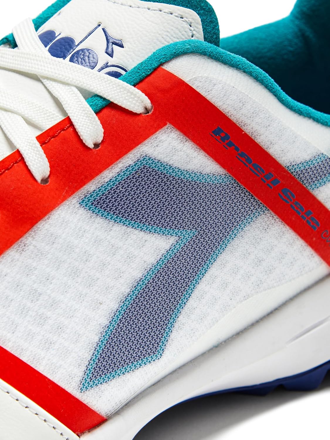 Кроссовки Diadora Brasil Sala Turf, белый/красный/синий/темно-синий — фото 4