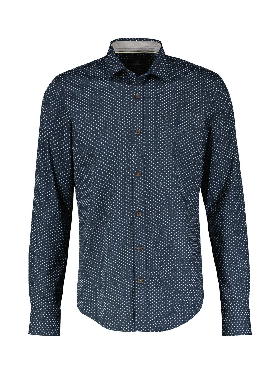 

Повседневная рубашка LERROS Regular fit Button Up Shirt, темно-синий/светло-синий