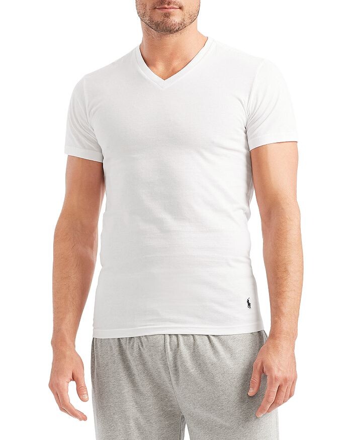 Майка Slim Fit с V-образным вырезом, упаковка из 5 шт. Polo Ralph Lauren — фото 2