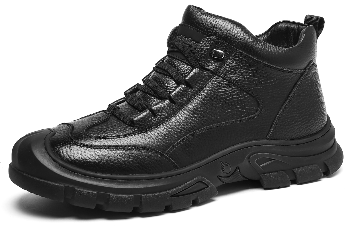 

Ботинки для походов, высота ботинок около 4 см, мужские, черные Mulinsen, Black (Fleece-Lined)