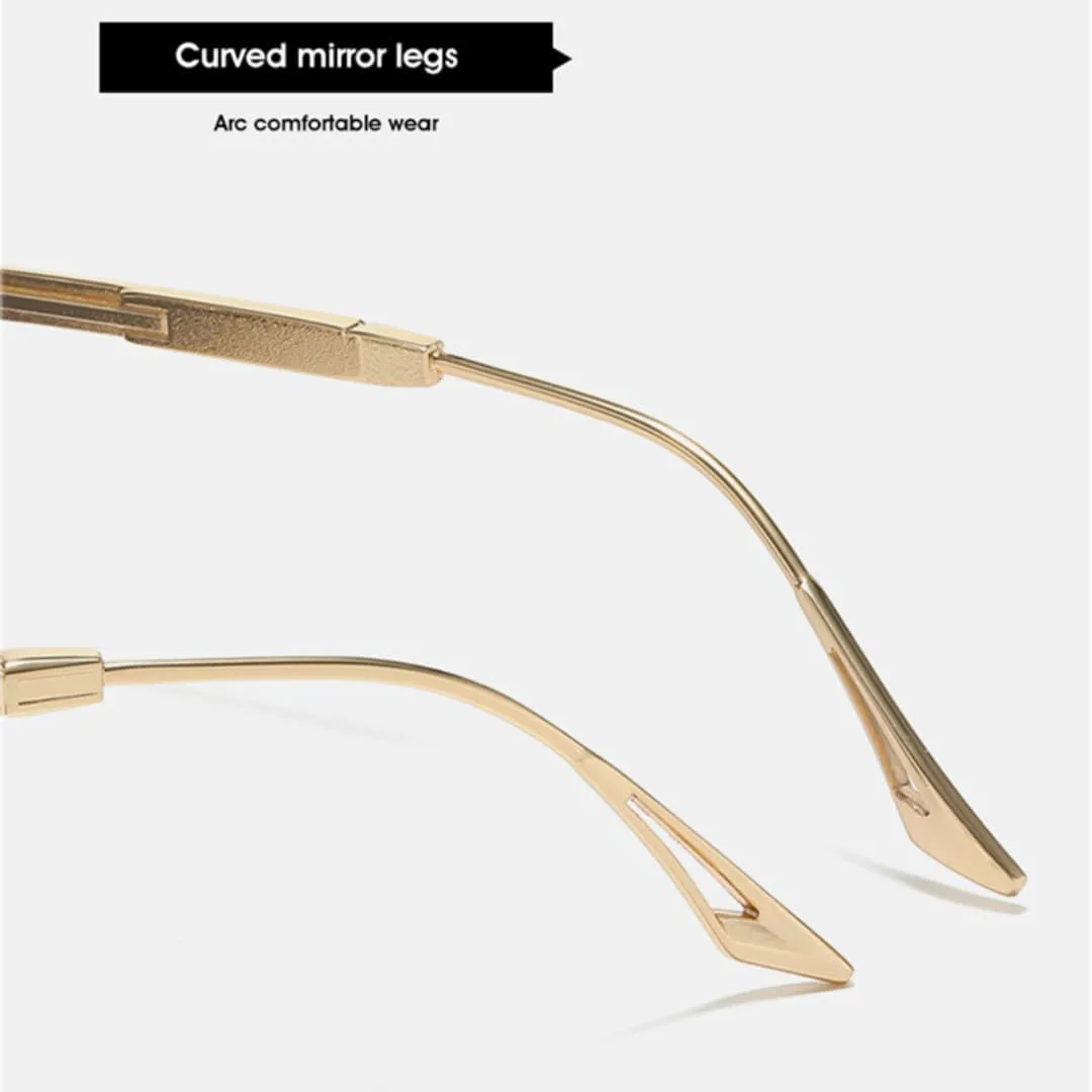 

Ретро металлические солнцезащитные очки с двойной перемычкой для женщин и мужчин, градиентный панк, защита от УФ-излучения UV400 TVTBBVV, Brown Tea Gradient