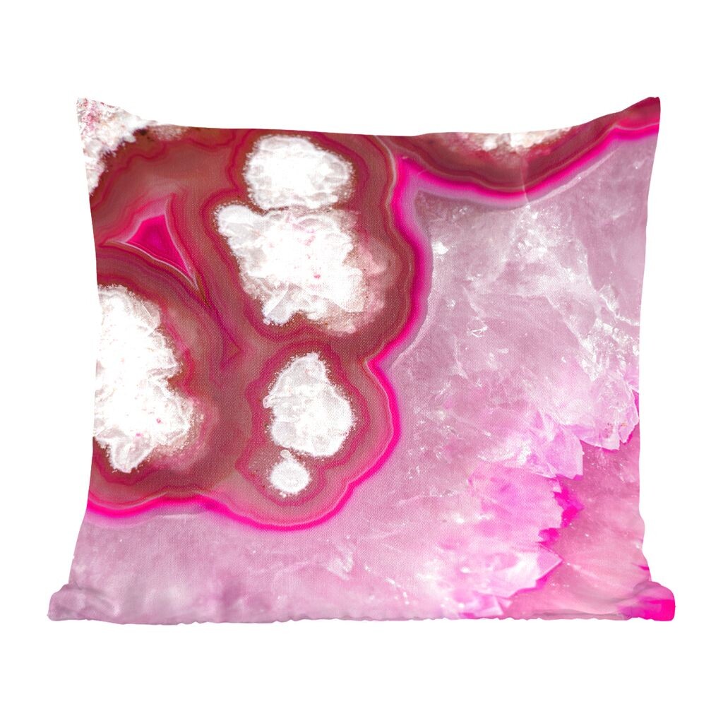 

MuchoWow Agate - розовый агат крупным планом - 60x60 см - чехол на подушку - хлопчатобумажная ткань - декоративные чехлы на подушки