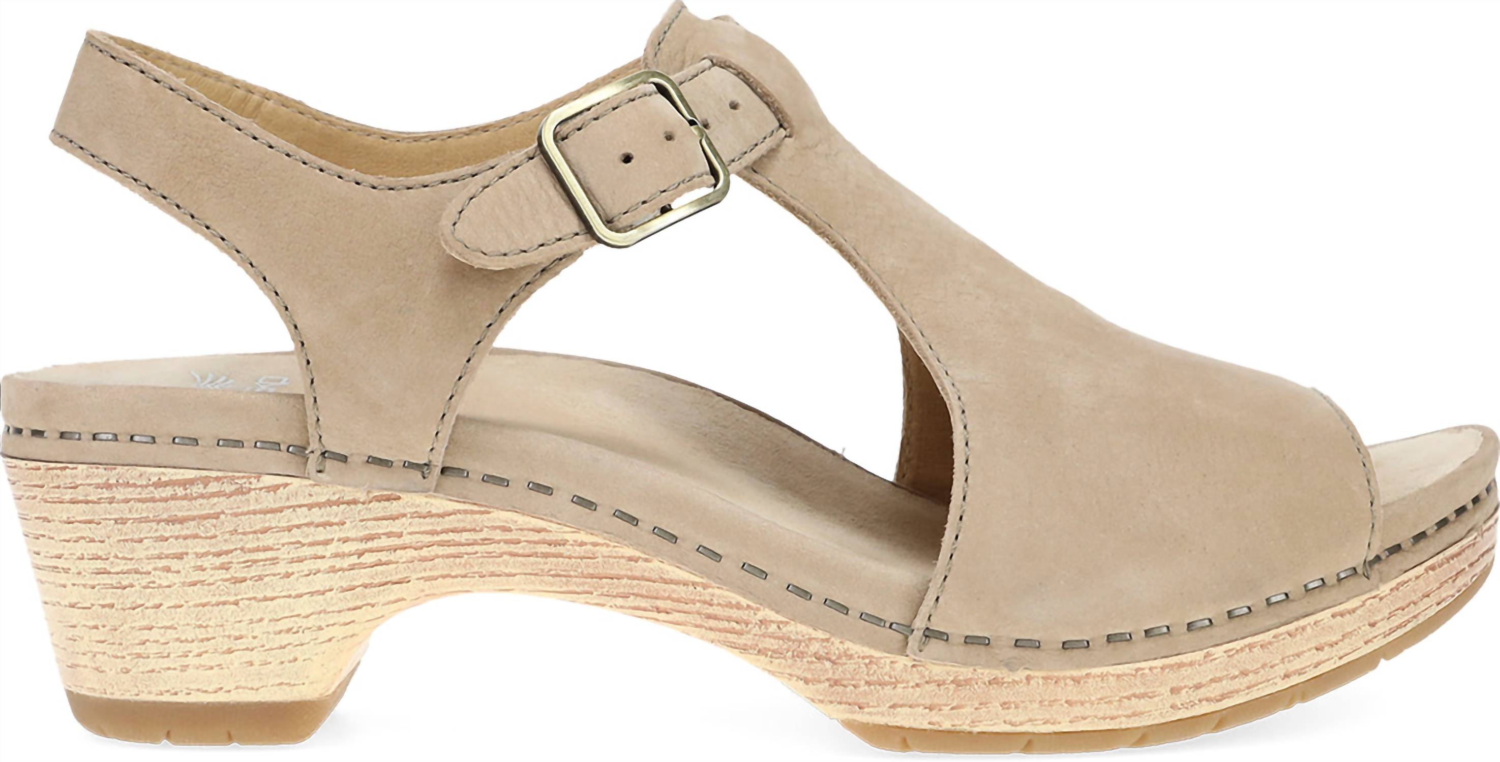 Женские мюли Laverne на каблуке в песочном цвете Dansko, Sand — фото 4