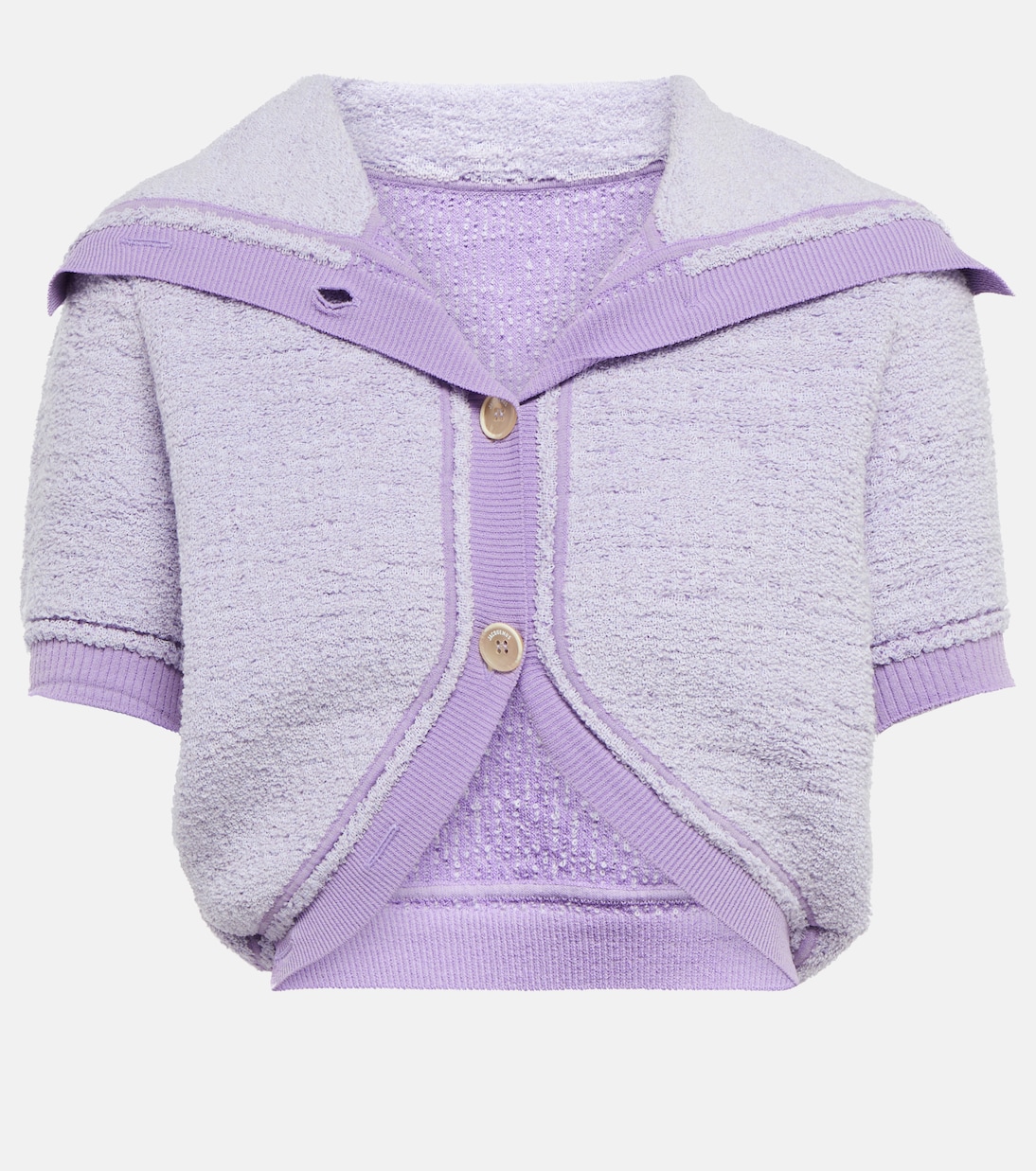 

Укороченный вязаный топ Le Cardigan Campana Jacquemus, Light Purple