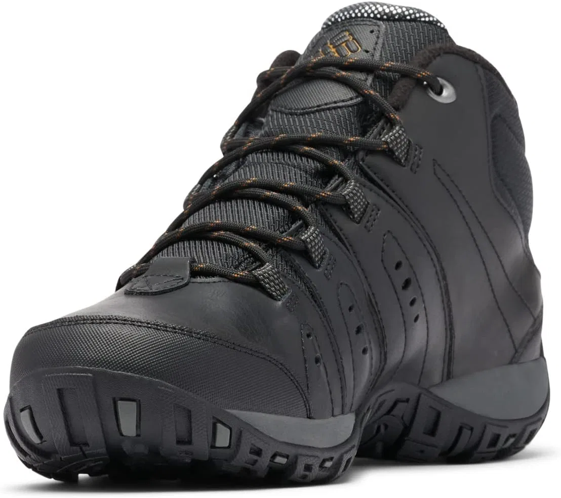 Мужские водонепроницаемые походные ботинки Columbia Woodburn 2 Chukka Omni-Heat, Black Goldenrod — фото 2