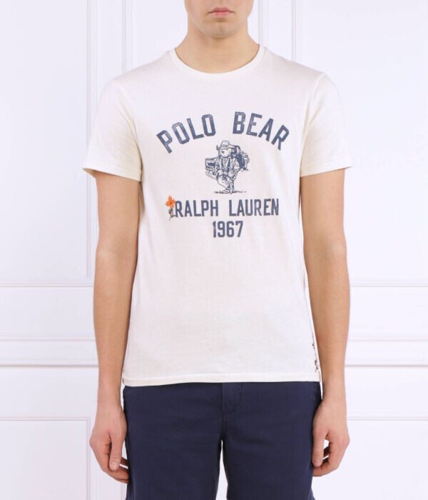

Футболка Polo Ralph Lauren Custom Slim Fit, бежевый