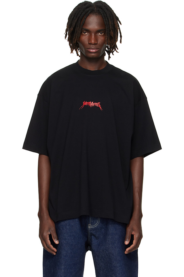 

Футболка с металлическим логотипом Regular Vetements, черный