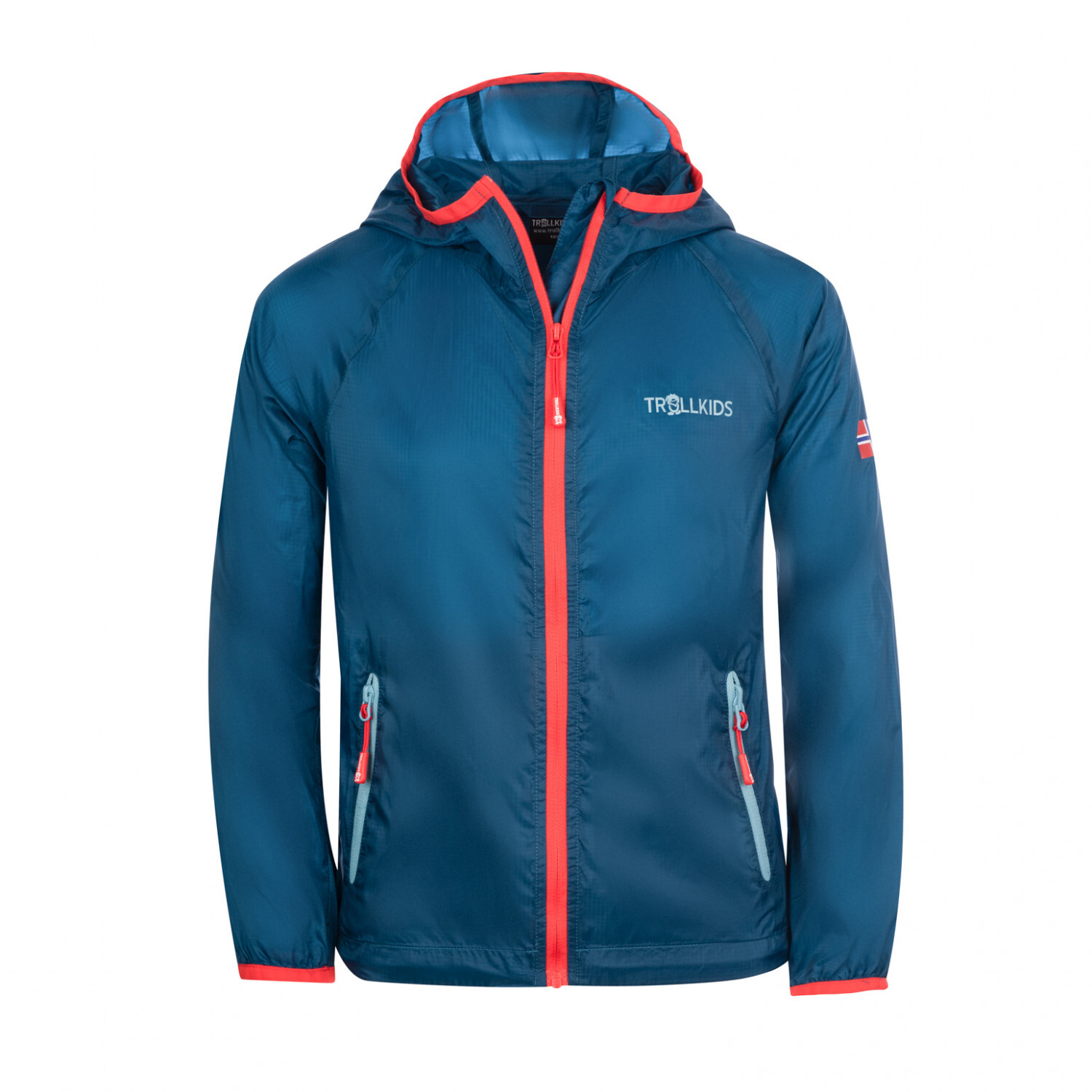 

Ветровка Trollkids Kids Fjell Running, цвет Petrol/Spicy Red