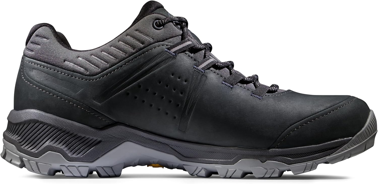 Мужские походные ботинки Mammut Mercury IV Low GTX, титан-ярко-красный, подошва Vibram, 3D мемо-пена, комфорт для дневных походов, черный — фото 4