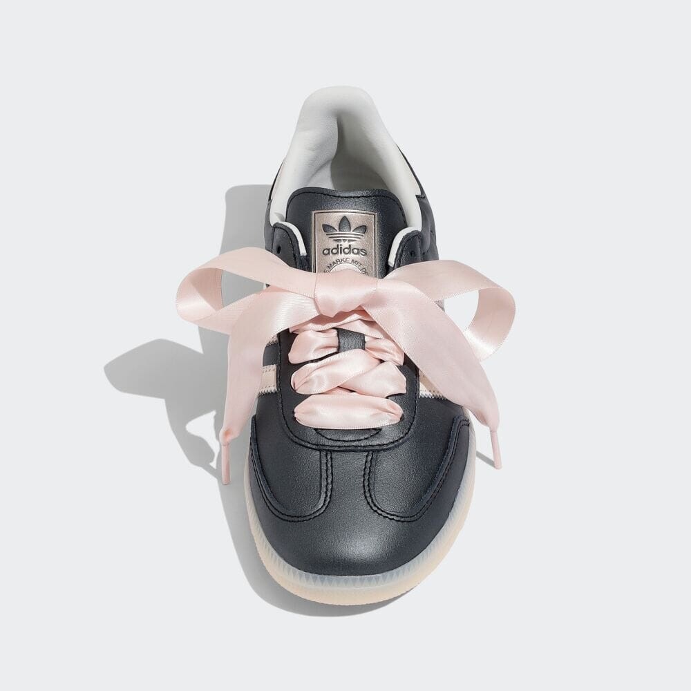 Кроссовки Adidas Samba OG Ribbon Lace, цвет Black/Off White/Wonder Quartz — фото 2