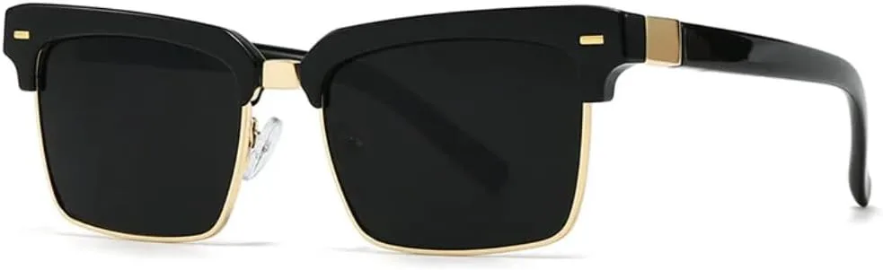 

Роскошные дизайнерские винтажные солнцезащитные очки с металлической оправой в форме бровей для женщин и мужчин, в стиле панк, с заклепками SZVVBKK, Black Black