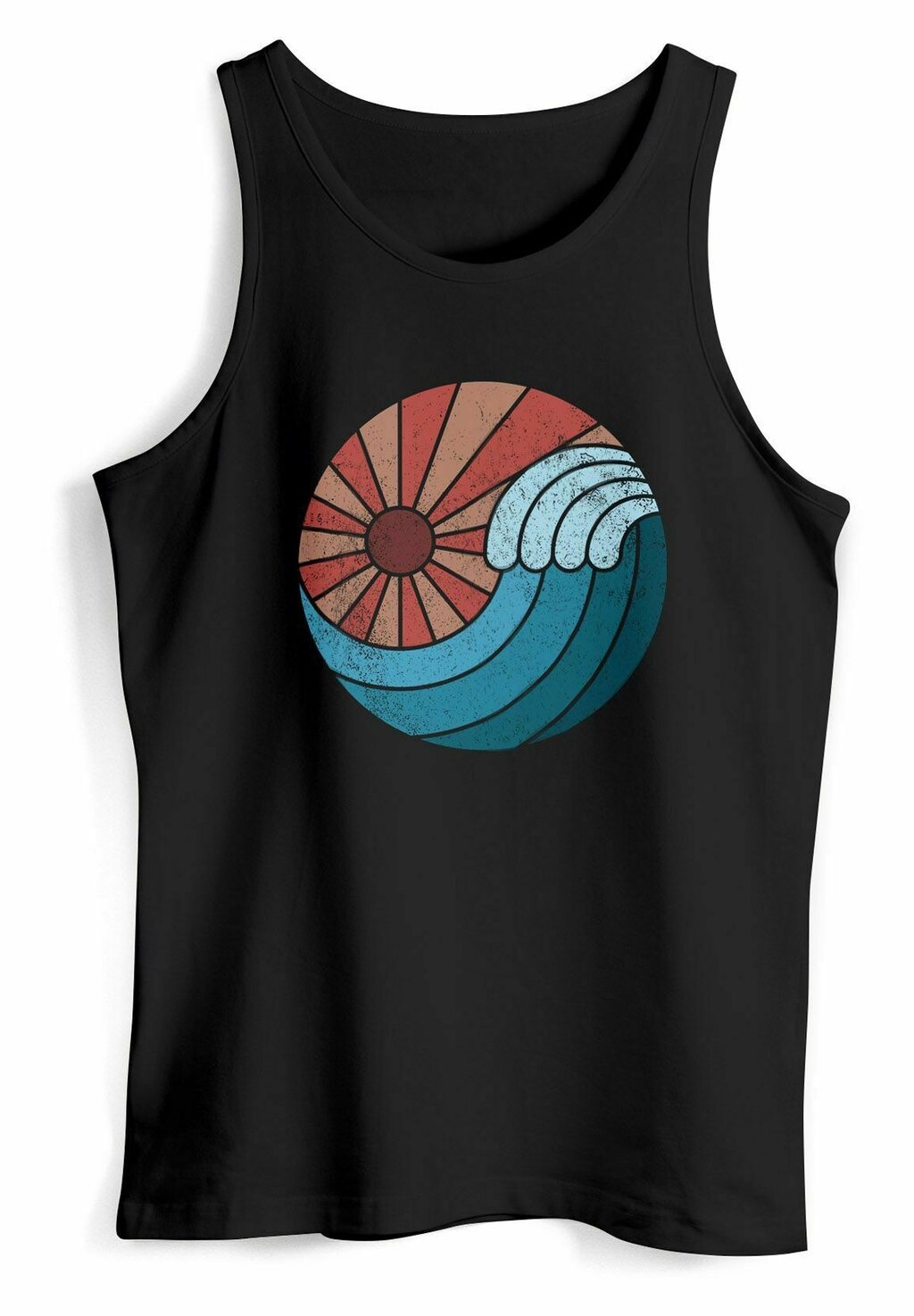 

Топ TANK- WAVE SONNE SOMMER RETRO VINTAGE PRINT Neverless, черный