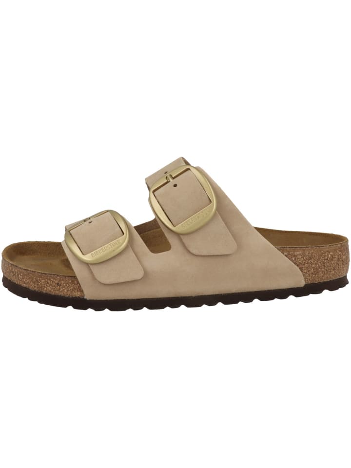 

Мюли Birkenstock Pantolette Arizona Big Buckle Nubukleder schmal, бежевый