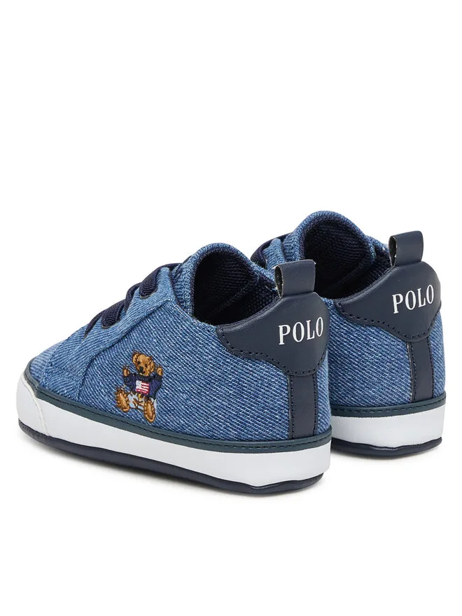 Polo Ralph Lauren Детские туфли Quilton Bear Gore RL03477430 темно-синего цвета — фото 3