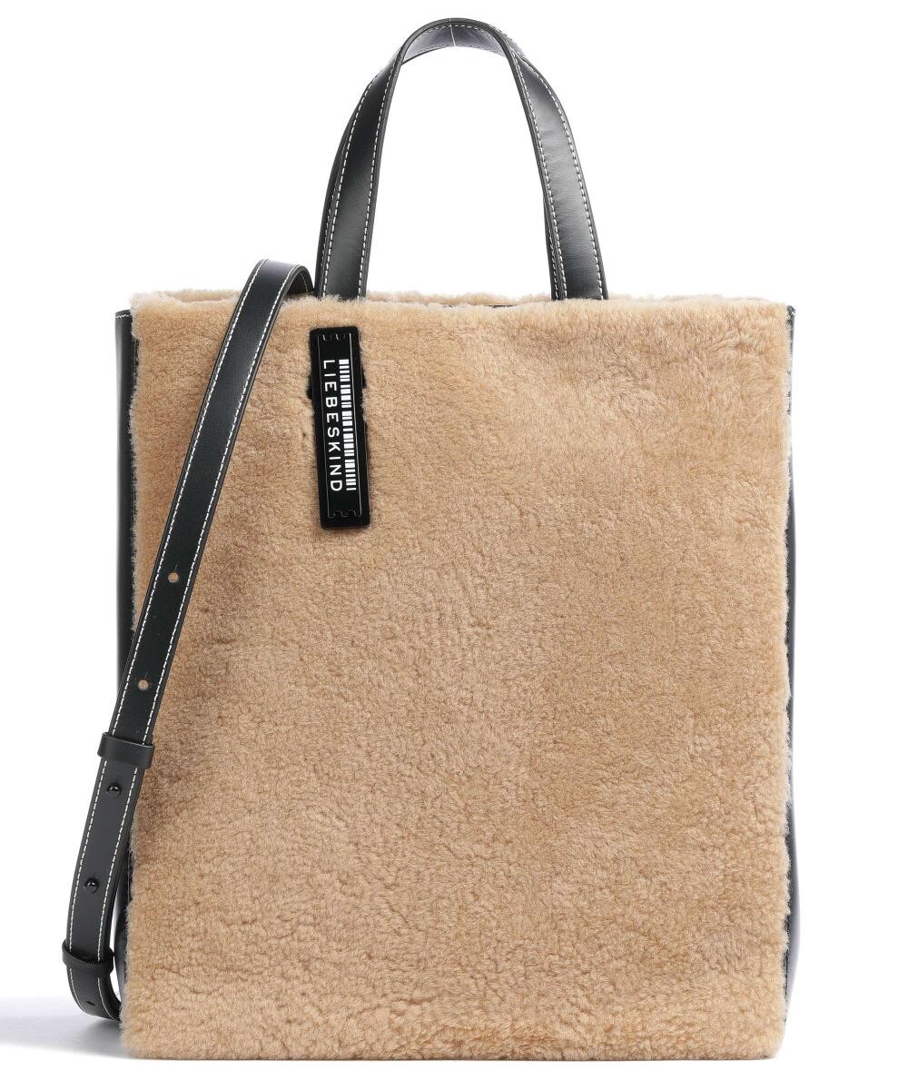 

Сумочка Paper Bag Shearling M из мелкозернистой кожи, искусственного меха Liebeskind, коричневый