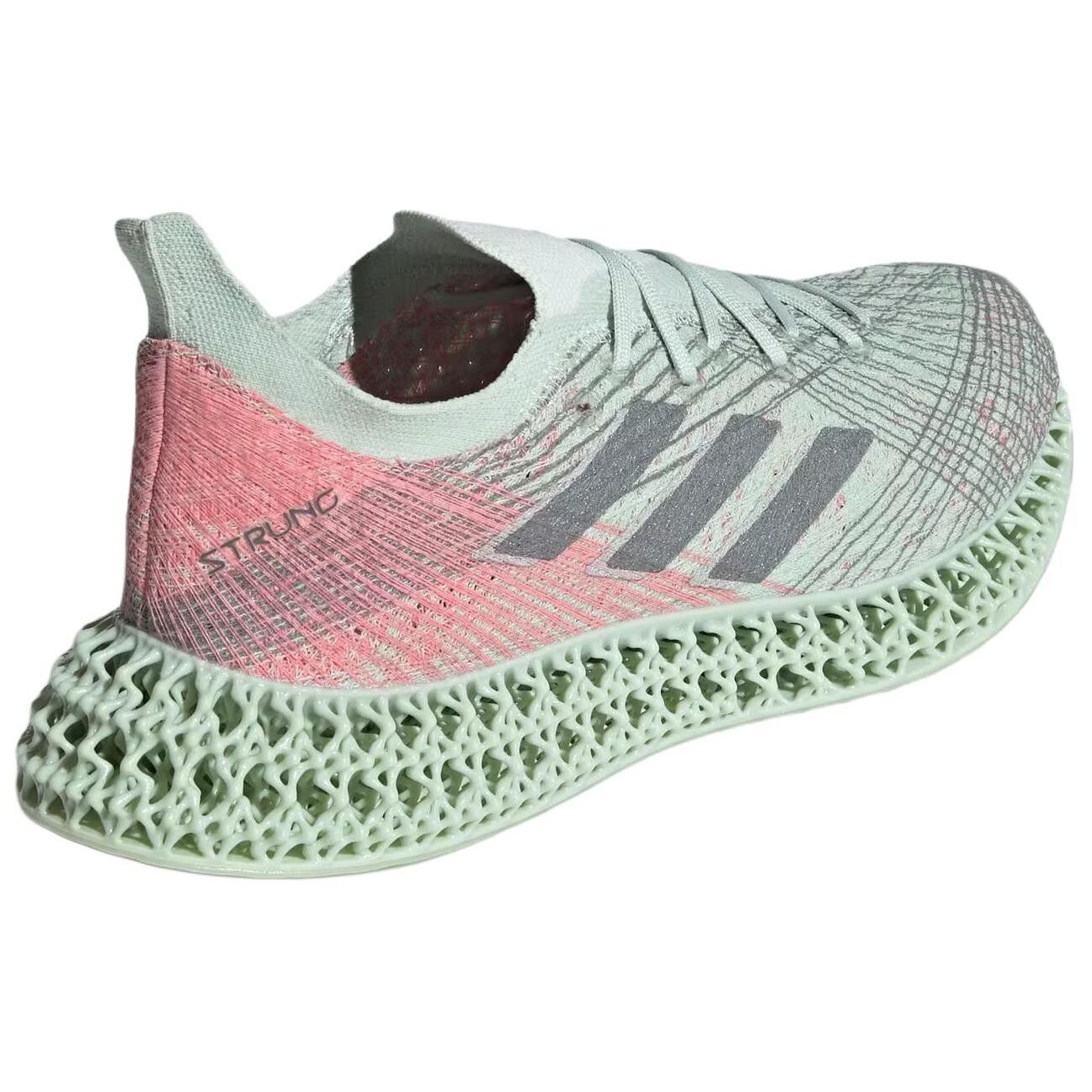 Кроссовки мужские 4D FWD с низким верхом из льна зеленого/серого/розового цвета Adidas — фото 4