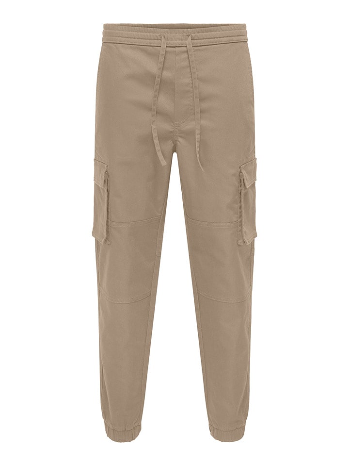 

ONLY & SONS Брюки-карго "Гарда" бежевого цвета