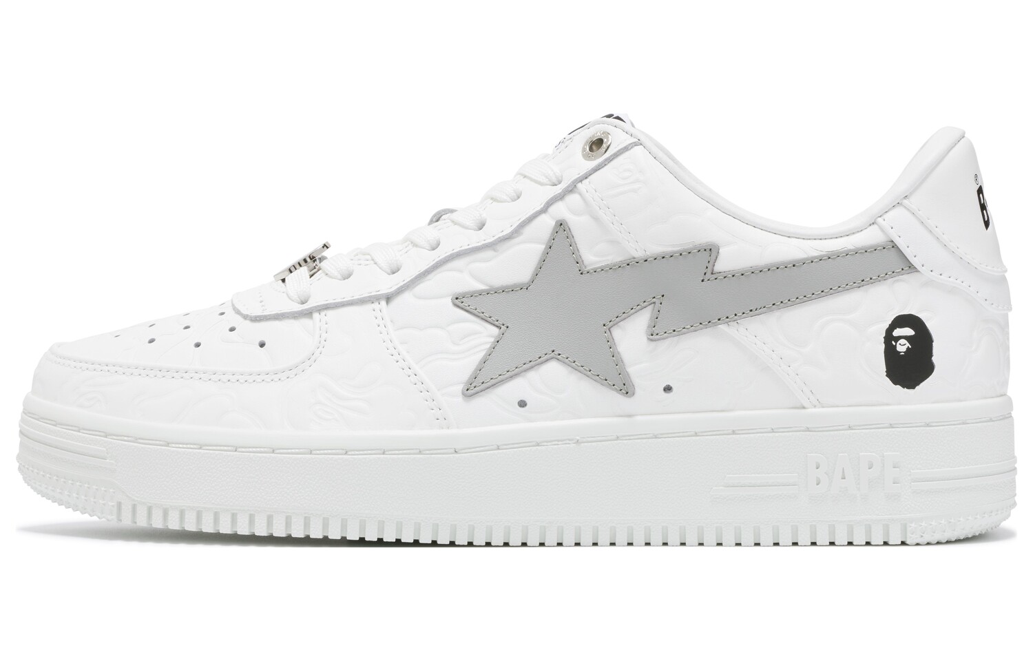 Кроссовки A BATHING APE Bape Sta Low #3 Line Camo White, белый/серый