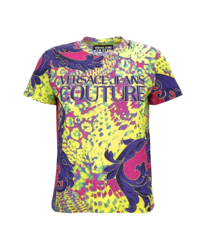

Футболка с коротким рукавом, повседневный стиль. Versace Jeans Couture, мультиколор