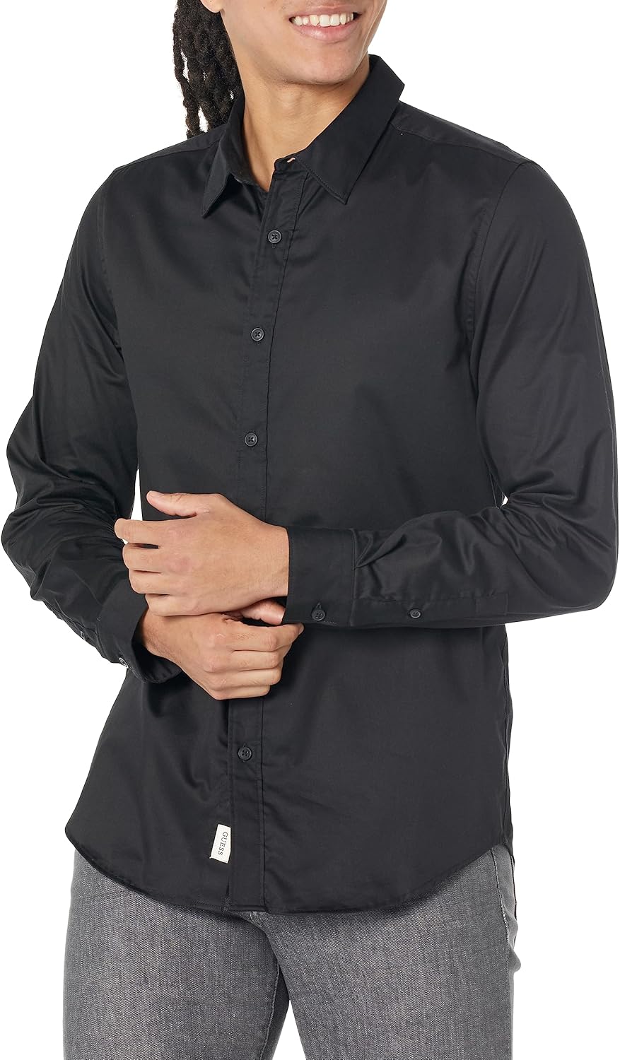 

Мужская рубашка с длинным рукавом Luxe Stretch GUESS, Jet Black