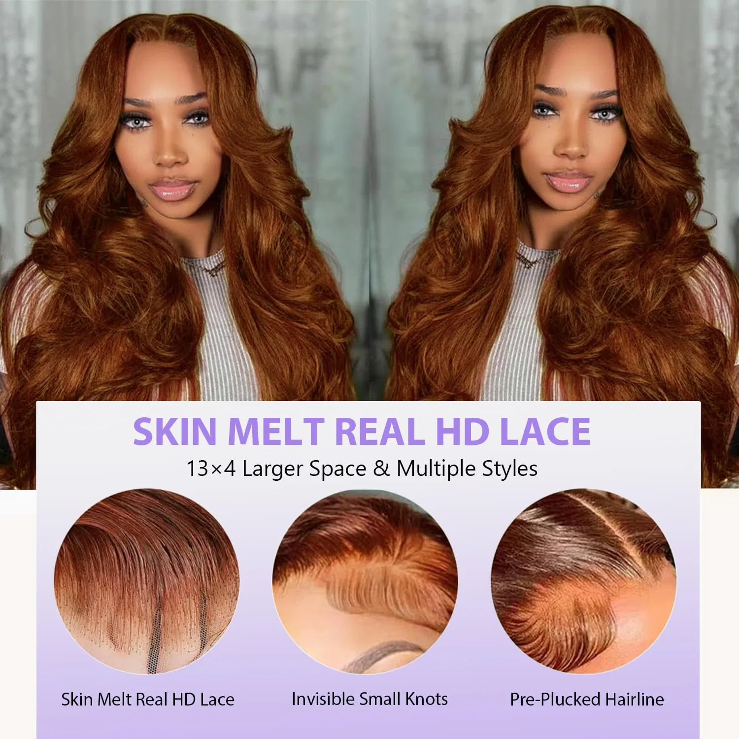 Женский парик из натуральных волос «Body Wave Brown» от RXY Rxy, Light Brown — фото 4
