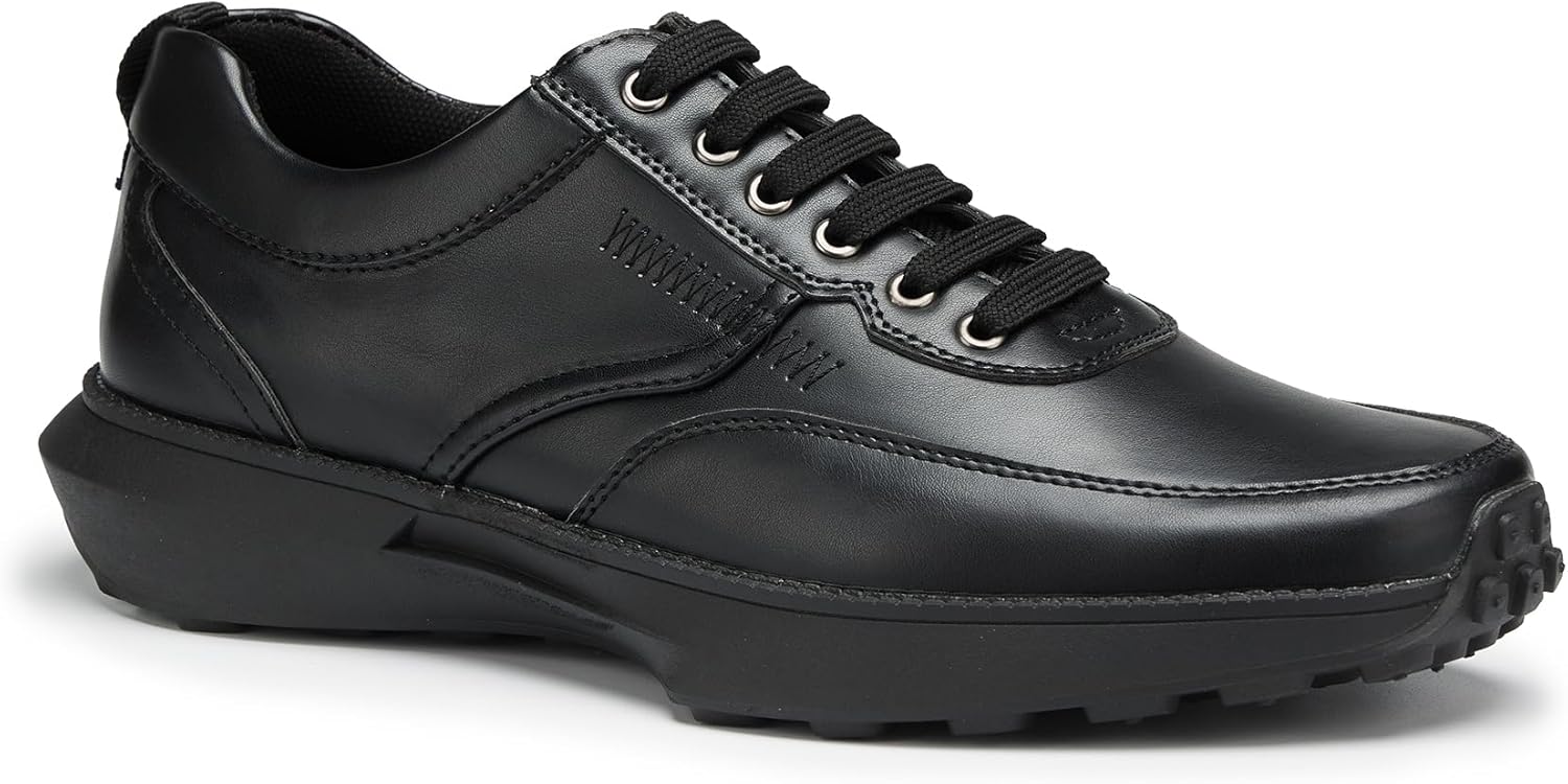 

Мужские модные кроссовки, искусственная кожа, стиль бизнес-кэжуал дерби-оксфорд, легкие и удобные, с круглым носком, на шнуровке Generic, черный