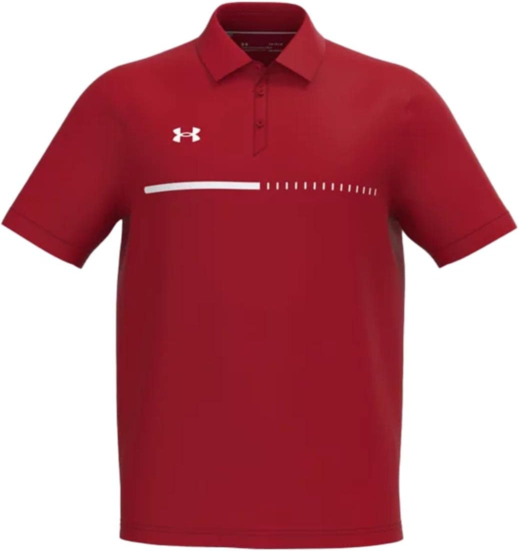 

Under Armour мужская футболка Title Polo, Red/White, Белый, Under Armour мужская футболка Title Polo, Red/White