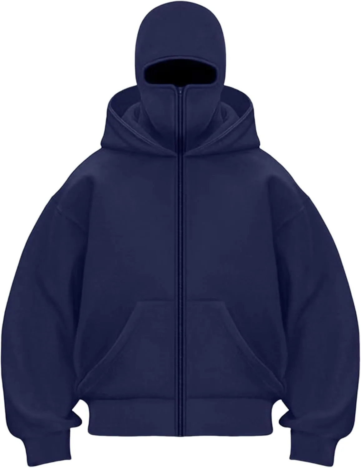 

Балаклава-худи с маской и молнией для мужчин, зимнее термобелье