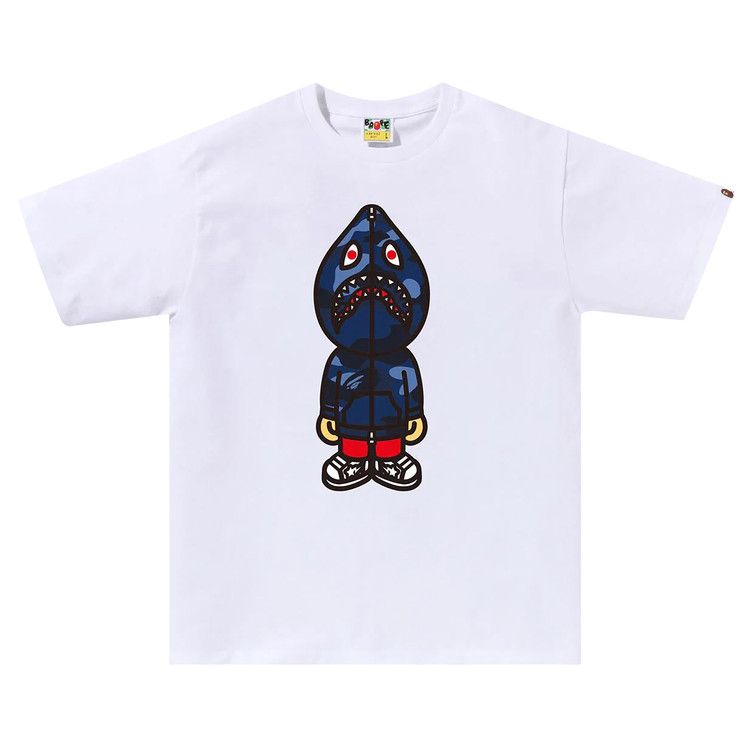 

Футболка BAPE Color Camo Classic Milo Shark Tee, White/Navy