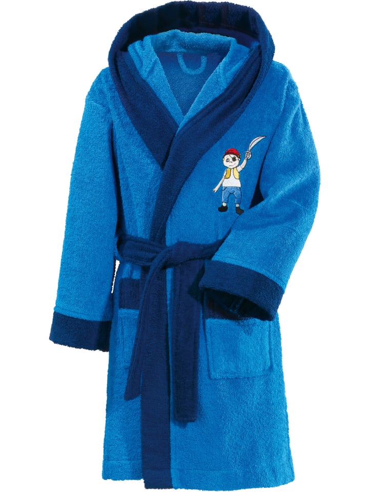 

Erwin Müller Детский банный халат из махровой ткани с капюшоном, синий