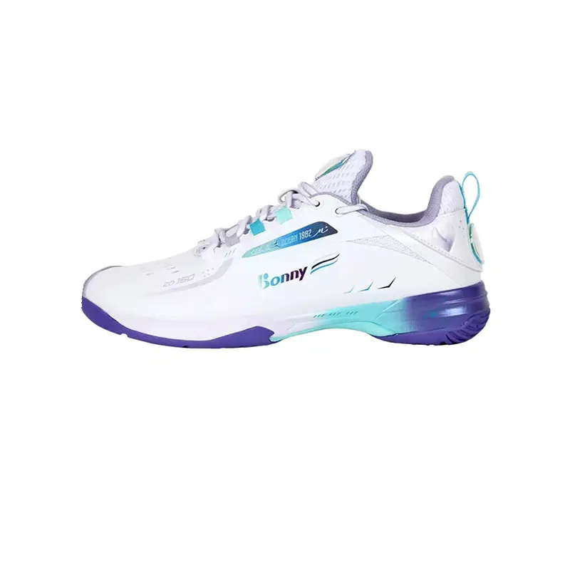 

Polly Void серия амортизирующие нескользящие кроссовки для бадминтона низкие унисекс BONNY, Shell белый фиолетовый