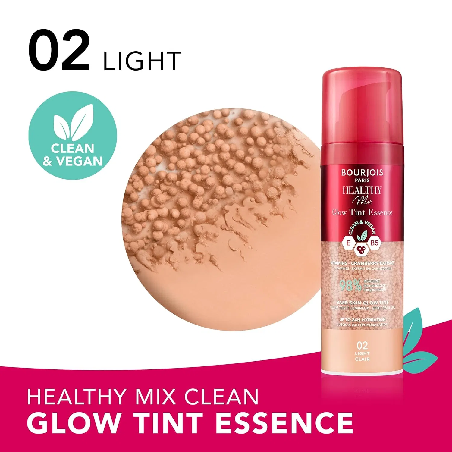 Увлажняющая эссенция для лица «Healthy Mix Glow Tint Essence» от Bourjois Bourjois, Light — фото 2