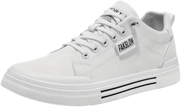 

Мужские кеды низкие однотонные, повседневный спортивный стиль, верх и подкладка из искусственных материалов на все сезоны, резиновая подошва и стелька, круглый носок, застежка на эластичную ленту - обувь для повседневного ношения Minlaidian, бел...