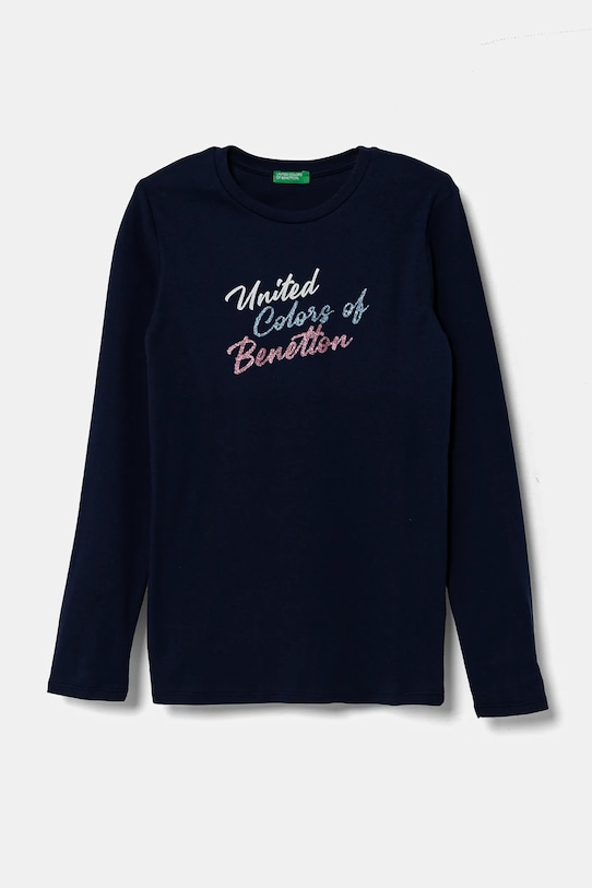 

Детская хлопковая водолазка United Colors Of Benetton, темно-синий