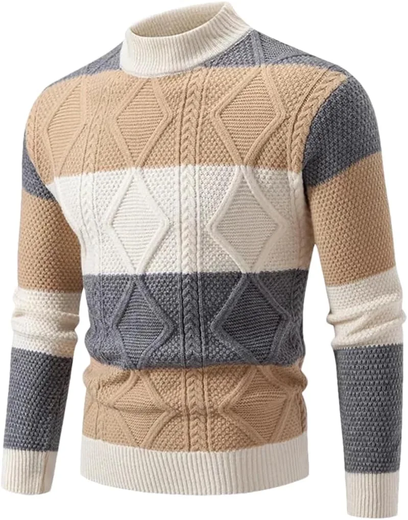 

Мужской свитер с длинным рукавом в теплых тонах