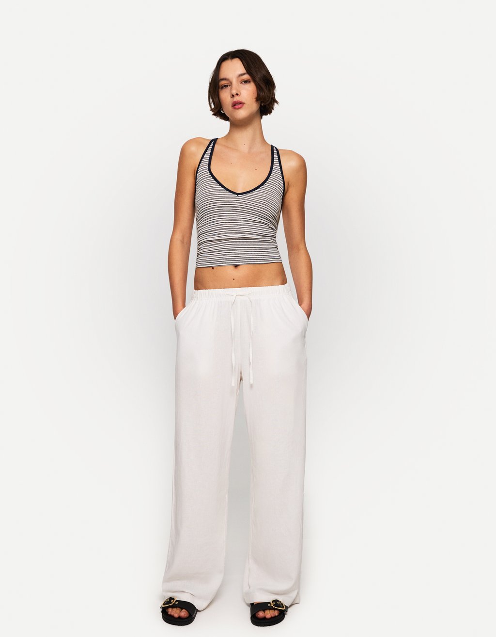 

Топ STRAPPY RUSTIC Bershka, темно-синий