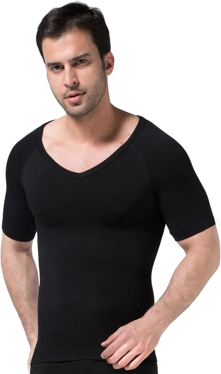 

Футболка TopTie Seamless Compression V-Neck с коротким рукавом, мужское компрессионное белье