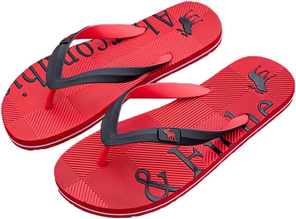 

Мужские шлепанцы MTFBQ, водонепроницаемые, с противоскользящей подошвой, удобной посадкой, легкие с мягкой амортизацией, летние пляжные, для повседневной носки дома и на улице, вьетнамки, открытый носок, шлепанцы для душа, красный