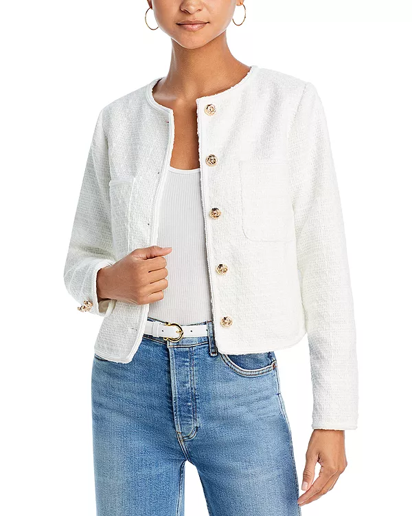 

Твидовый жакет - эксклюзив Aqua, белый