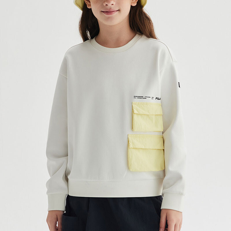 Толстовка GS Fila Kids, цвет Cloud White — фото 2