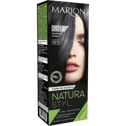 

Женский парфюм для волос Marion - Natura Styl Color Farba Do Wosow 610 Geboka Czern 80ml + Odzywka 10ml