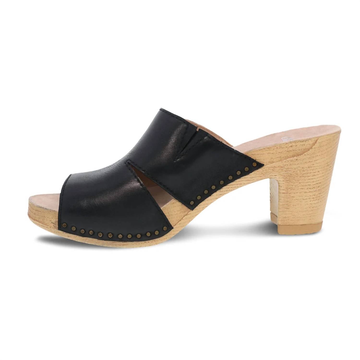 Женские летние туфли Tandi Slip-On Heeled Mule черного цвета dansko — фото 2