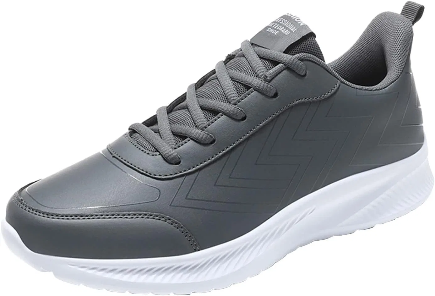 Кроссовки Casual Shoes Men's Shoes Large Size Casual Leather Print Laace Up Casual Fashion Simple Shoes Running Generic, Dark Grey